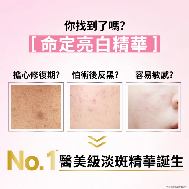 【L’OREAL Paris 巴黎萊雅】淨亮白全套組_淡斑精華30ml+淨亮白激光精華水128ml+潔面乳