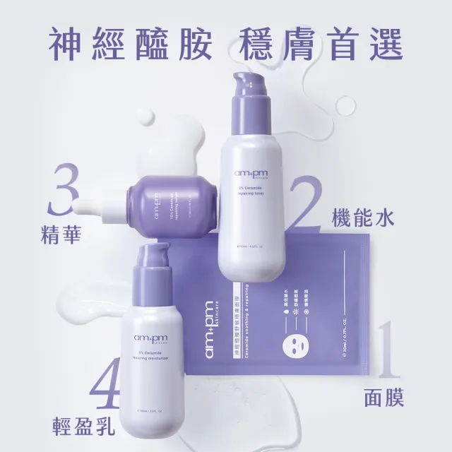 【ampm 牛爾】買1送1★5%神經醯胺修護輕盈乳100ml(醫美必備/潤膚保濕)