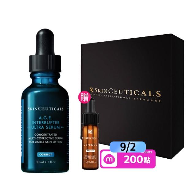 【Skin Ceuticals 修麗可】A.G.E.極效賦活緊緻精華 30ml_禮盒組(普拉斯鏈/促進膠原/AGE精華/抗老)
