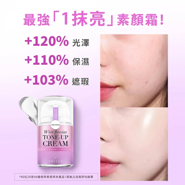 【SHILLS 舒兒絲】抗UV美白濾鏡小蒼蘭素顏霜2入組+贈保濕化妝水(小姐不熙娣推薦)