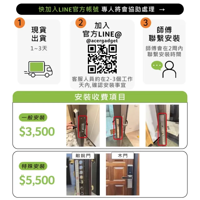 【Acer Gadget】智能鎖 碁智鎖 ODL102(六合一指紋/密碼/虛位密碼/悠遊卡/感應卡/鑰匙)