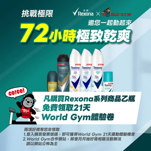 【Rexona 蕊娜】官方直營 制汗止汗爽身噴霧 五天淨速白系列 3入