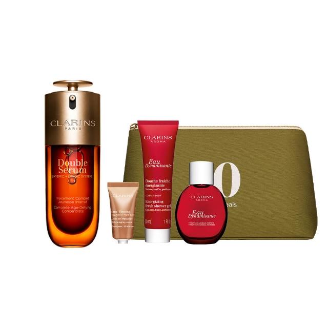 【CLARINS 克蘭詩】全新 黃金雙萃精華50ml(經典 清爽版任選/抗老/精華)