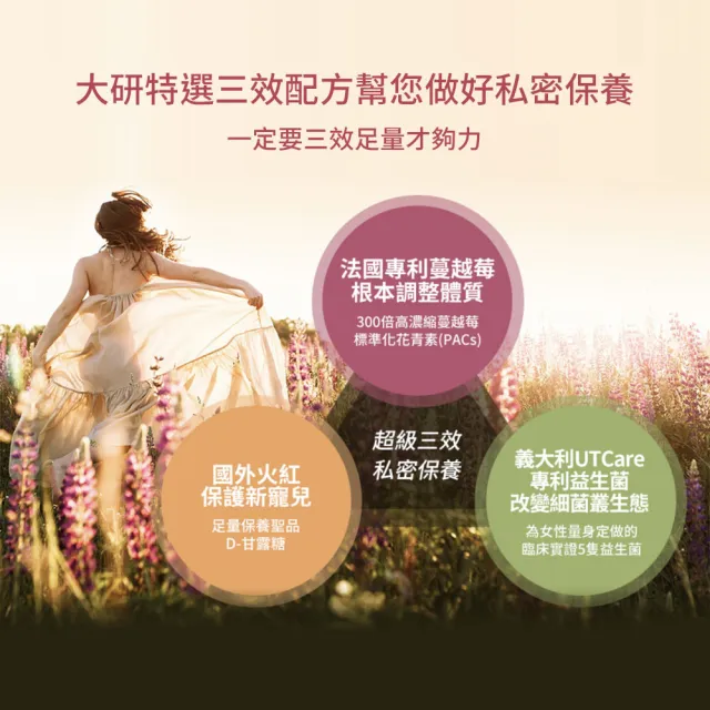 【大研生醫】淨密樂蔓越莓甘露糖粉包24包X5盒(專科醫師推薦.義大利專利女性益生菌)