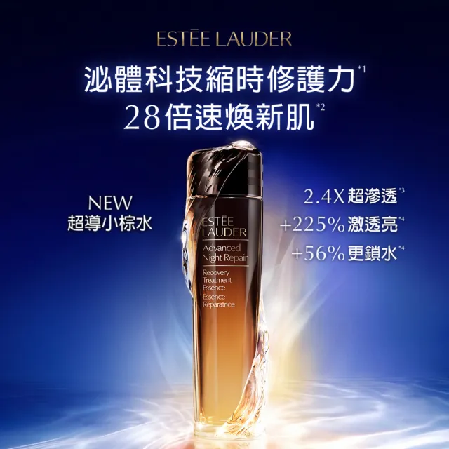 【Estee Lauder 雅詩蘭黛】全新上市 特潤超導修護精華水 100ml (超導小棕水/新品/週年慶限定組)