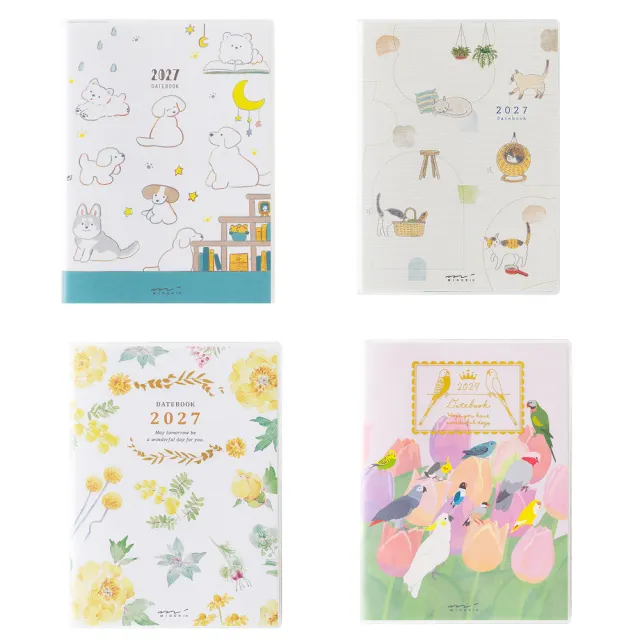 【MIDORI】Pocket Diary 2027手帳(月雙週A6)
