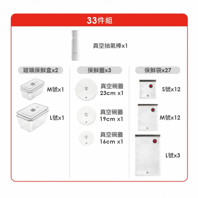 【ZWILLING 德國雙人】FRESH ＆ SAVE真空全方位保鮮33件組(德國雙人牌集團官方直營)