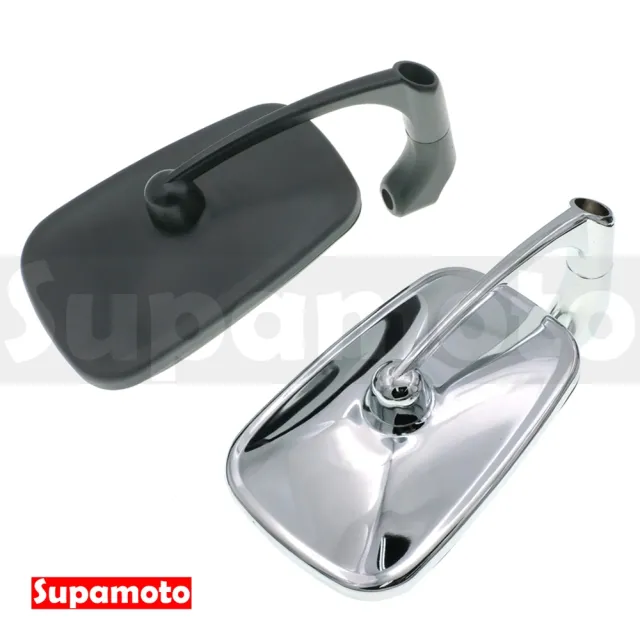 【Supamoto】方形牛角鏡—M30 (檔車/復古/電鍍/消光黑/改裝/後視鏡/後照鏡/CB350/雲豹/KTR)
