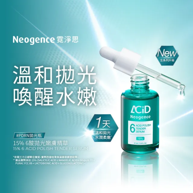 【Neogence 霓淨思】15% 6酸拋光嫩膚精華30ml 2入