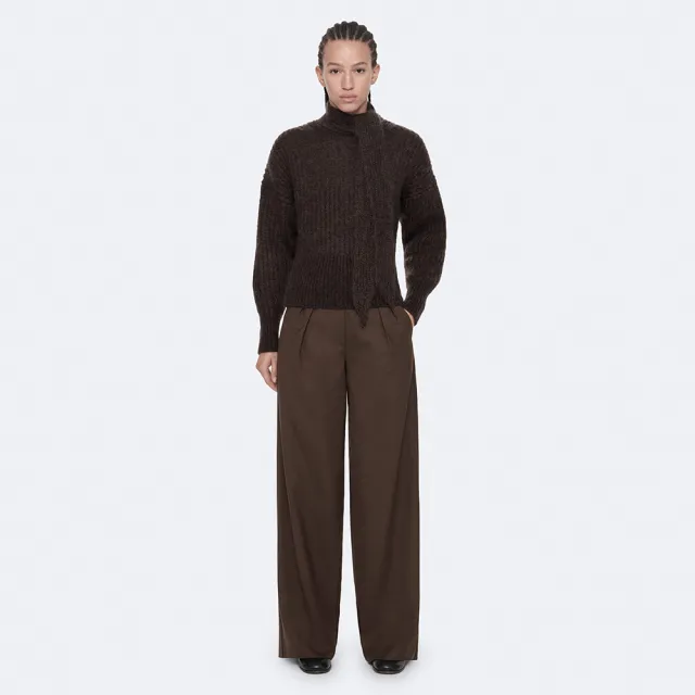 【ALLSAINTS】LAURA 羊毛休閒長褲 W085TF(直筒版型)