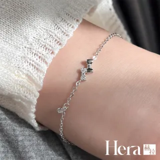 【HERA 赫拉】S925鍍14K微鑲鑽俏皮蝴蝶結手鍊 H115083104(S925 鍍14K 微鑲鑽 蝴蝶結 手鍊)