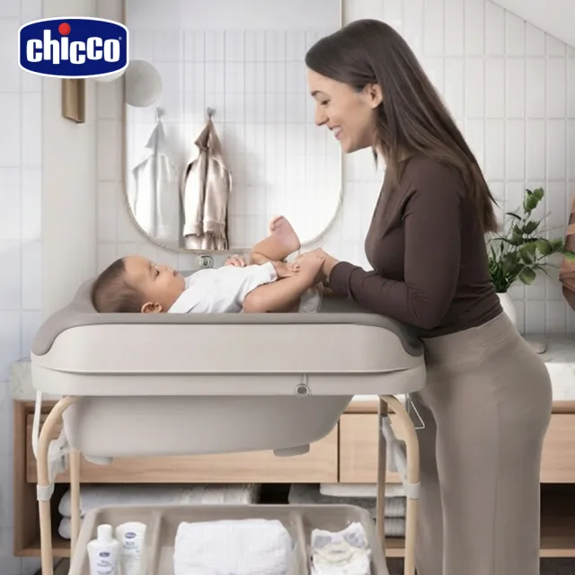 【Chicco】蒔光系列-Soft Bubble洗澡尿布台(嬰兒用浴盆)