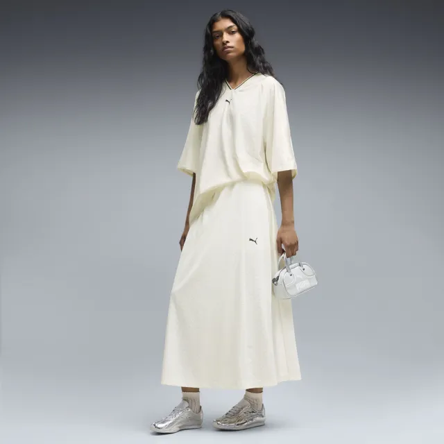 【PUMA】長裙 女 亞規 T7 LACE 米白 63942387