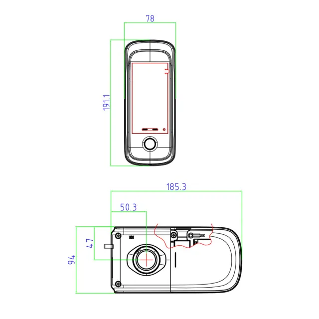 【WAFERLOCK 維夫拉克】D310 三合一電子鎖-指紋辨識輔助鎖(指紋+卡片+密碼-含原廠標準安裝)