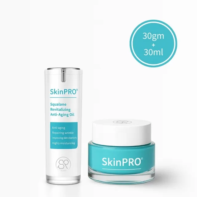 【杏輝醫藥】肌法則 SkinPRO 肌齡修護養潤組(胜肽彈力精華乳/角鯊修護精華油)