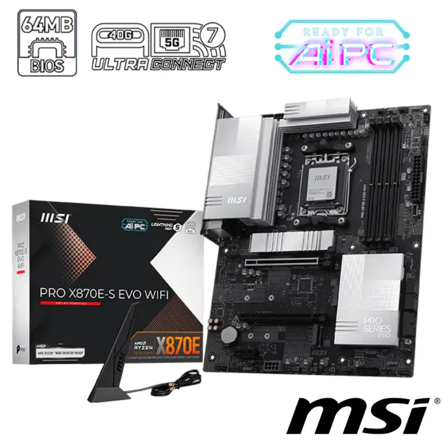 【MSI 微星】PRO X870E-S EVO WIFI主機板