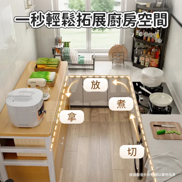 【靚白家居】鋼木風二門餐廚櫃 中島款 80公分 S049(收納櫃 置物櫃 收納櫥櫃 餐櫃 廚房電器櫃)