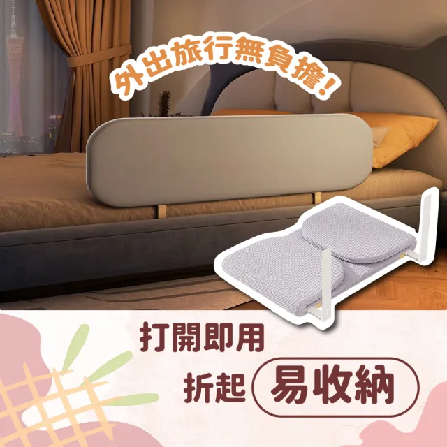 【KIDS PARK】旅行床圍 折疊床護欄 120公分長度一組 送手提袋(床護欄/床圍欄/成人老人床邊護欄)