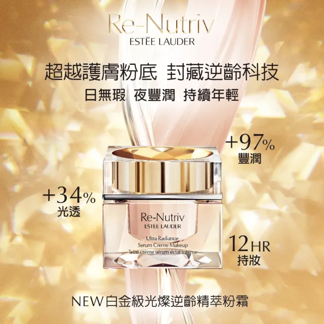 【Estee Lauder 雅詩蘭黛】白金級光燦逆齡精萃粉霜30ml(粉底)