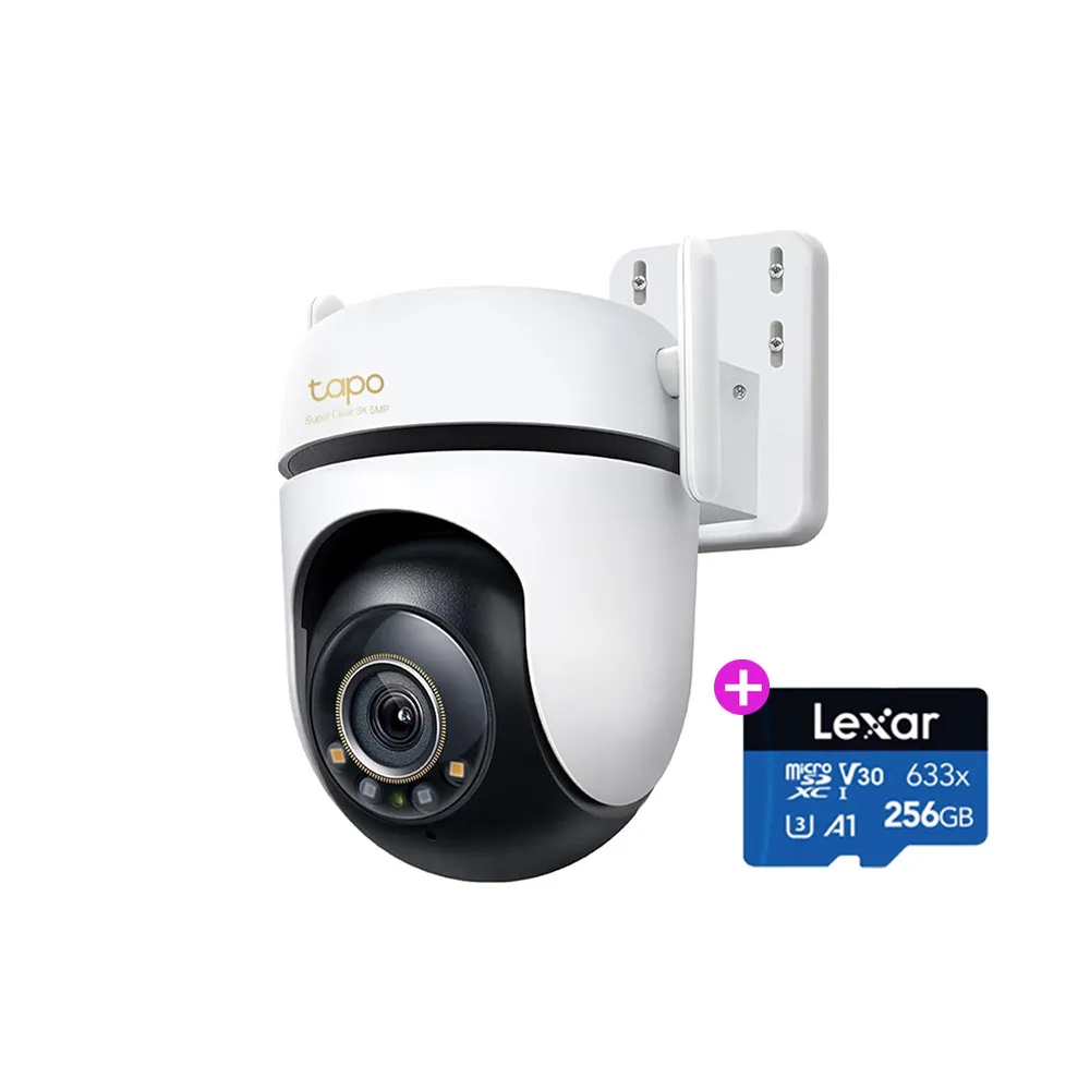 (256G記憶卡組)【TP-Link】Tapo C530WS 3K 500萬畫素AI旋轉戶外無線網路攝影機 IP CAM(全彩夜視/IP66防水/