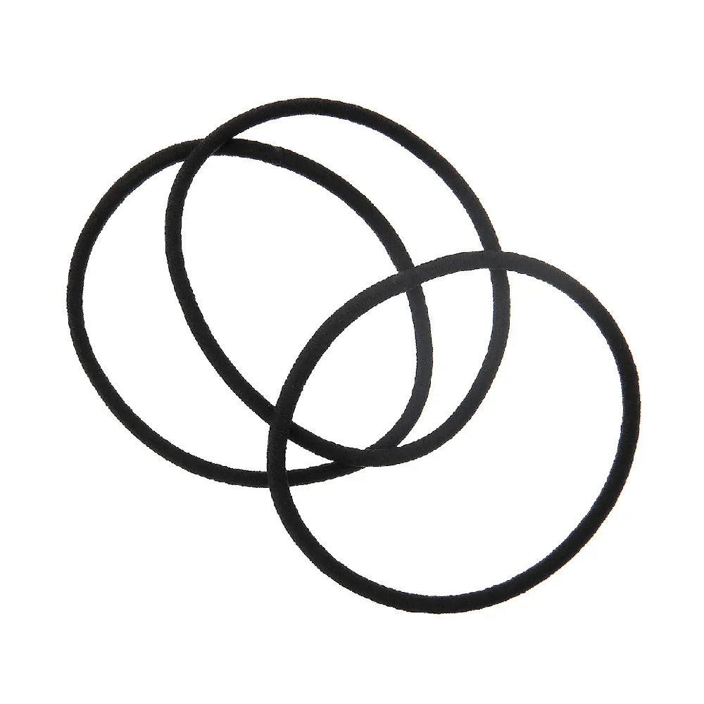 【MUJI 無印良品】髮圈/細.黑.3個