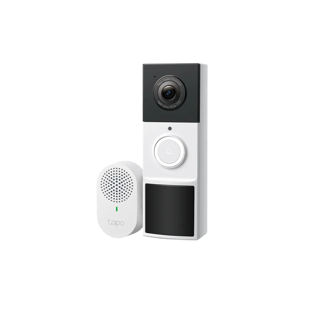 【TP-Link】Tapo D210 2K 300萬畫素 AI智慧無線視訊門鈴(全彩夜視/160°超廣角全身入鏡/支援512GB)