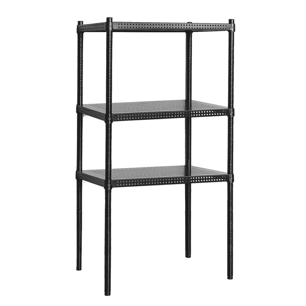 【dayneeds 日需百備】極致美學 60x45x120公分烤漆三層架(沖孔鐵架/收納層架/展示架/層架/鐵架)