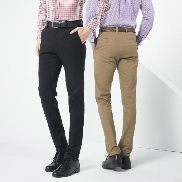 【pierre cardin 皮爾卡登】網路獨家 男款 棉質彈力經典直筒型休閒長褲(五色任選)
