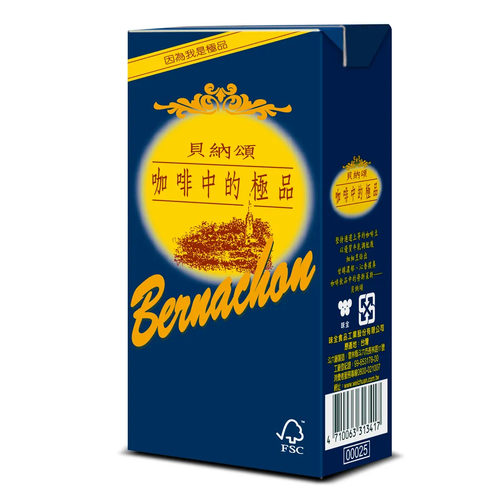 【貝納頌】經典咖啡375ml(3入/組)  