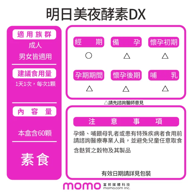 【ESSENTURE 大漢酵素】明日美夜酵素DX膠囊 5入組(60顆/盒  幫助入睡 蔬果酵素 美妍 代謝)