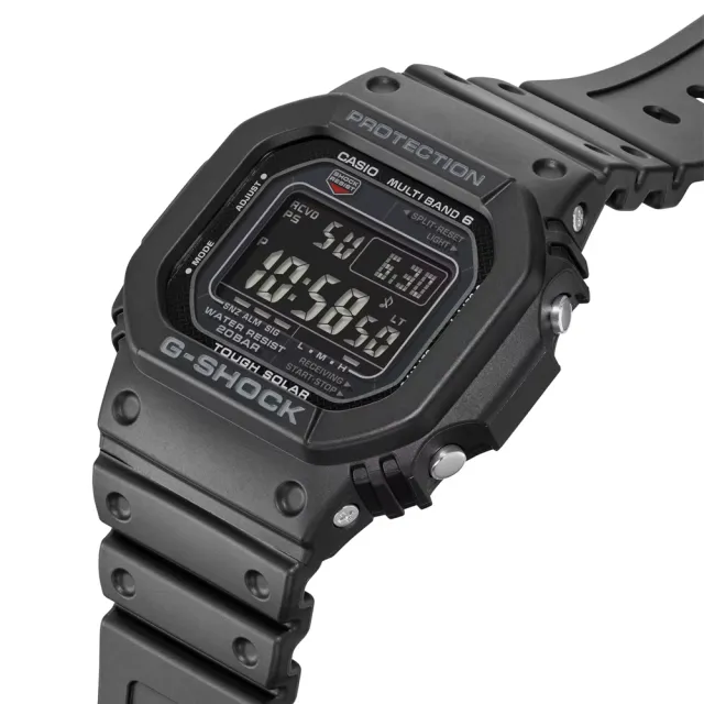 【CASIO 卡西歐】G-SHOCK 太陽能 經典方形電子腕錶 錶 手錶 送禮(GW-M5610U-1B)