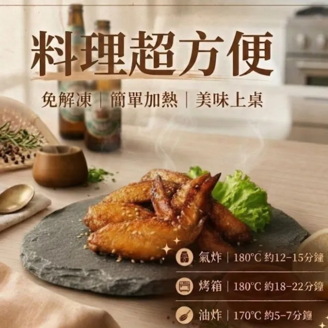 【黑貓嚴選】《雨果》二節翅4包 (250g±10%/包；紐澳良/十三香 指定口味組合3選1)