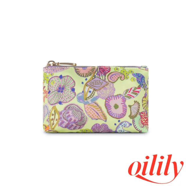 【Oilily】荷蘭品牌 MEOIL1307 Pushpa 多功能零錢包 粉黃