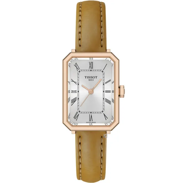 【TISSOT 天梭】SRV系列 復古簡約方型腕錶  女錶  手錶 情人節 禮物(T1601103611300)