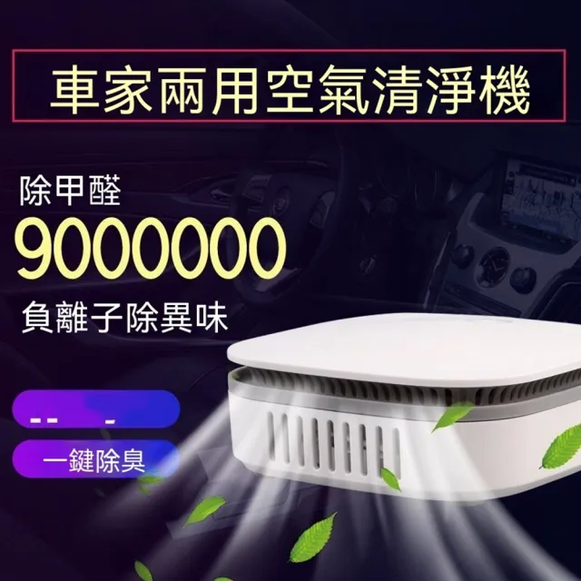 【Quality 聚家】智能靜音空氣凈化器 桌面淨化器 負離子清新機 usb除甲醛去異味（一鍵開啟/強力風機）