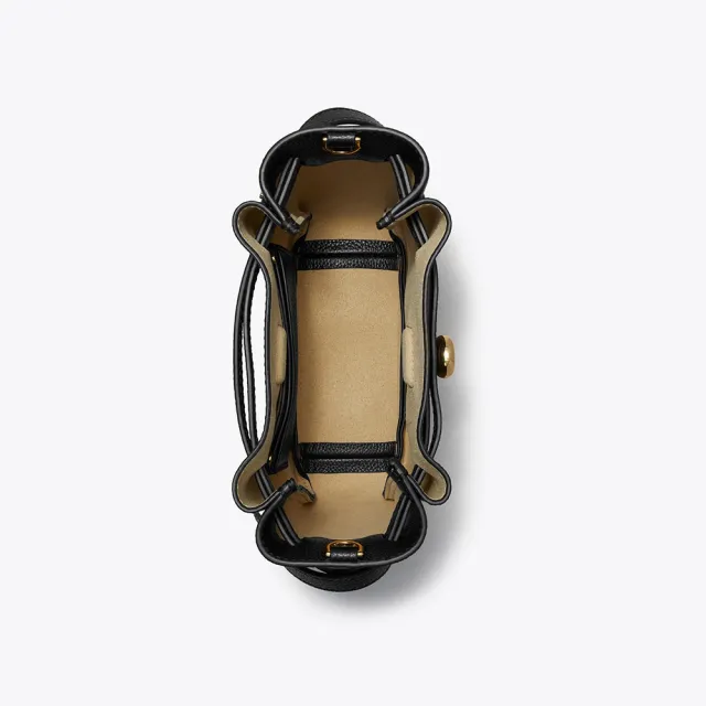 【TORY BURCH】專櫃經典款 Romy系列小款防刮皮革側背/束口斜背水桶包
