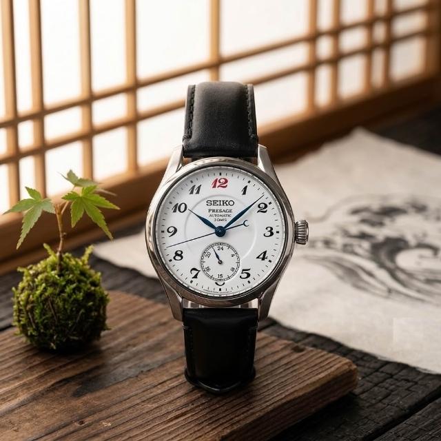 【SEIKO 精工】Presage 日式傳統琺瑯面盤機械錶/39.6mm/ (HCC005J1 /6R5H-00H0S  )SK035