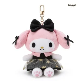 【SANRIO 三麗鷗】精品系列美樂蒂黑金宴會玩偶吊飾名牌包吊飾小香風鑰匙圈閨蜜女友生日禮物聖誕交換禮物