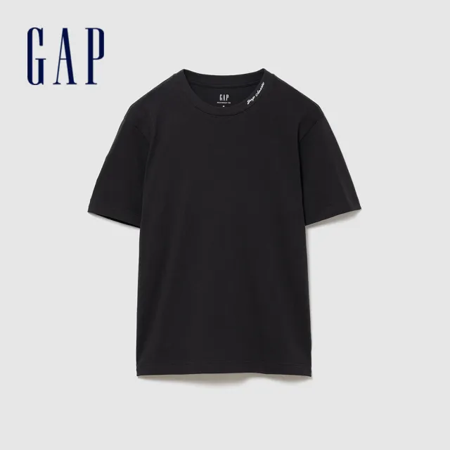【GAP】重磅寬鬆 Gap Logo 短版短袖T恤-多色任選(895170)