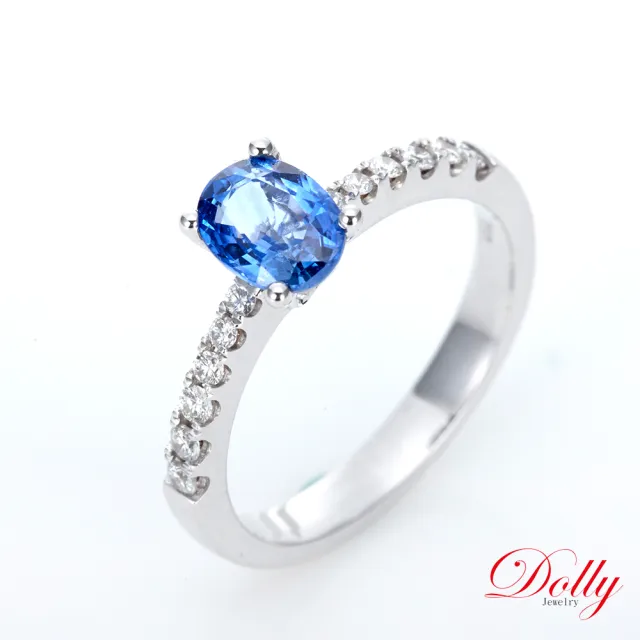 【DOLLY】買一送一 14K金 無燒斯里蘭卡矢車菊蘭1克拉藍寶石鑽石戒指-010 高級訂製珠寶 奢華質感 浪漫送禮