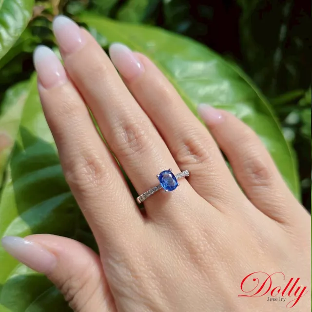 【DOLLY】買一送一 14K金 無燒斯里蘭卡矢車菊蘭1克拉藍寶石鑽石戒指-010 高級訂製珠寶 奢華質感 浪漫送禮