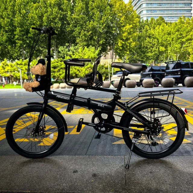 【巧可】20寸親子車 折疊自行車 變速碟剎 腳踏車 通勤休閒單車 穩固車架 代步車