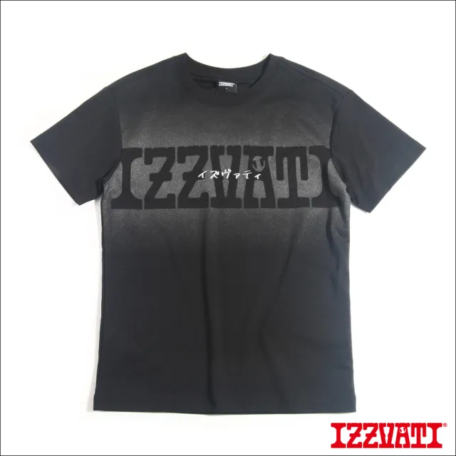 【IZZVATI】大LOGO噴漆短T-黑  (限量上市)