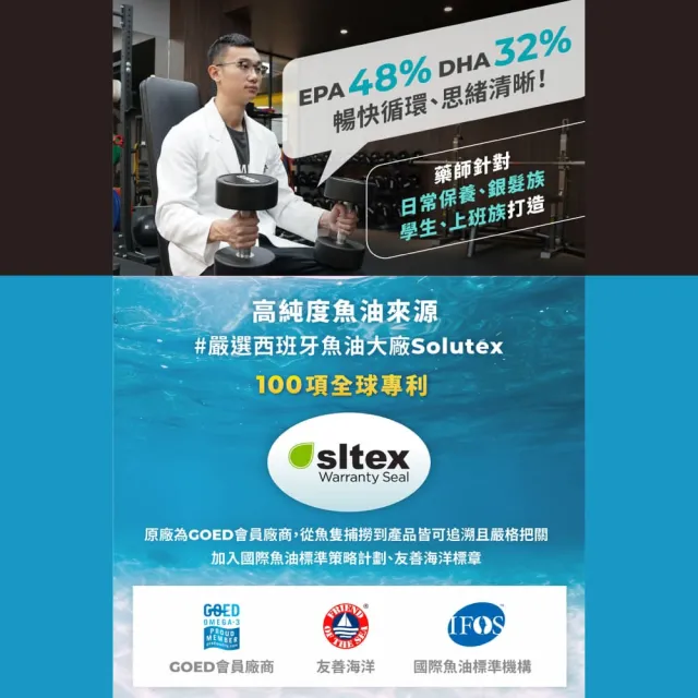 【藥師健生活】4832高純度魚油 3盒(90粒/盒 高濃度Omega-3 小膠囊 好吞食 rTG魚油 男女適用 超臨界萃取)