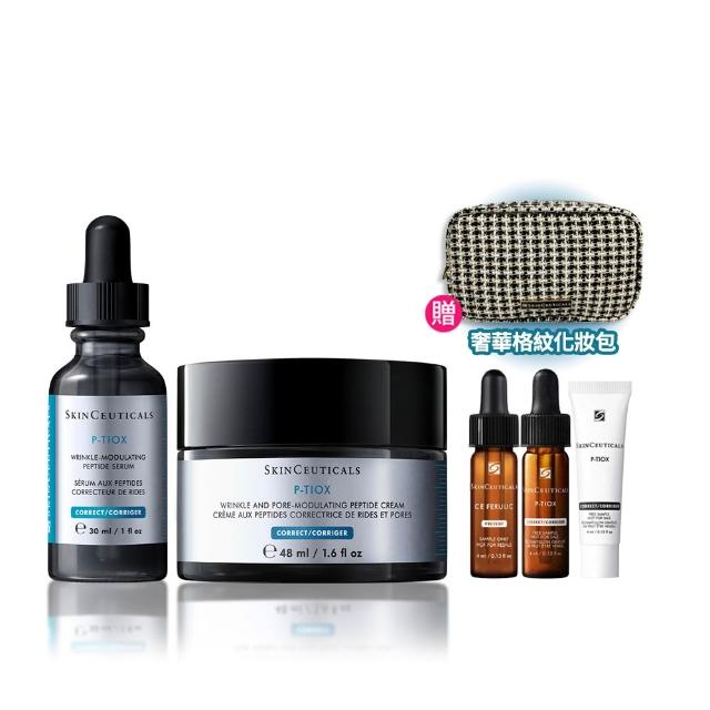 【Skin Ceuticals 修麗可】醫美級抗皺煥亮全配組★P-TIOX 超胜月太抗皺極光精華+逆時無痕霜