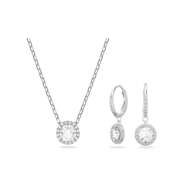 【SWAROVSKI 施華洛世奇】官方直營 momo獨家 心心相印 愛心手鍊/耳環/項鍊1+1組 (七夕禮物/情人節)
