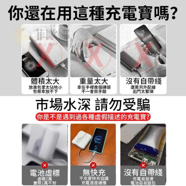 【小不記】20W超級快充 Lightning/Type-c 安卓/蘋果雙接頭(口袋行動電源 行動電源 移動電源 無線充電)
