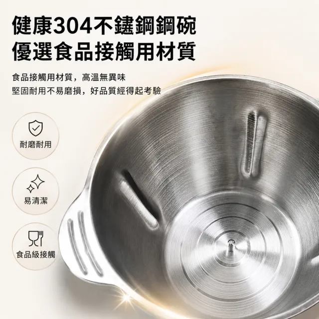 【Felsted 菲仕德】5L電動絞肉機 多功能食物調理機 304不鏽鋼絞肉器 碎肉機 打肉機 蒜蓉機 切菜絞菜料理機