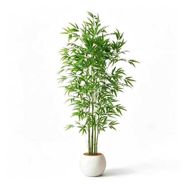 【TSUKUMI 津久見】仿真青竹盆栽 1.6米擬真葉脈 多枝層次 免澆水養護 客廳玄關辦公室落地擺飾