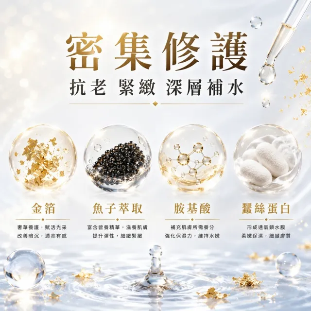 【Sesedior 希希娣兒】金箔煥采亮白面膜+金箔魚子緊緻撫紋面膜各10片